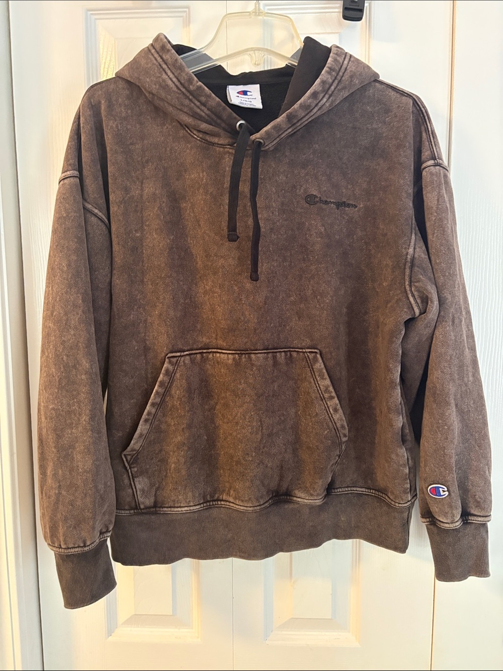 623 Champion Brown Vintage-Wash Pullover Hoodie